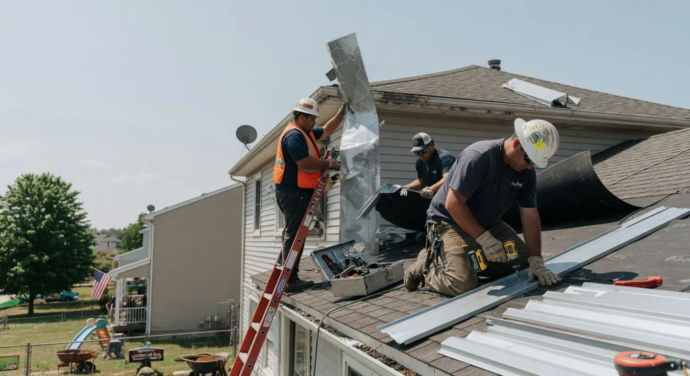Storm Damage Metal Roof Repair in Forestville, NY